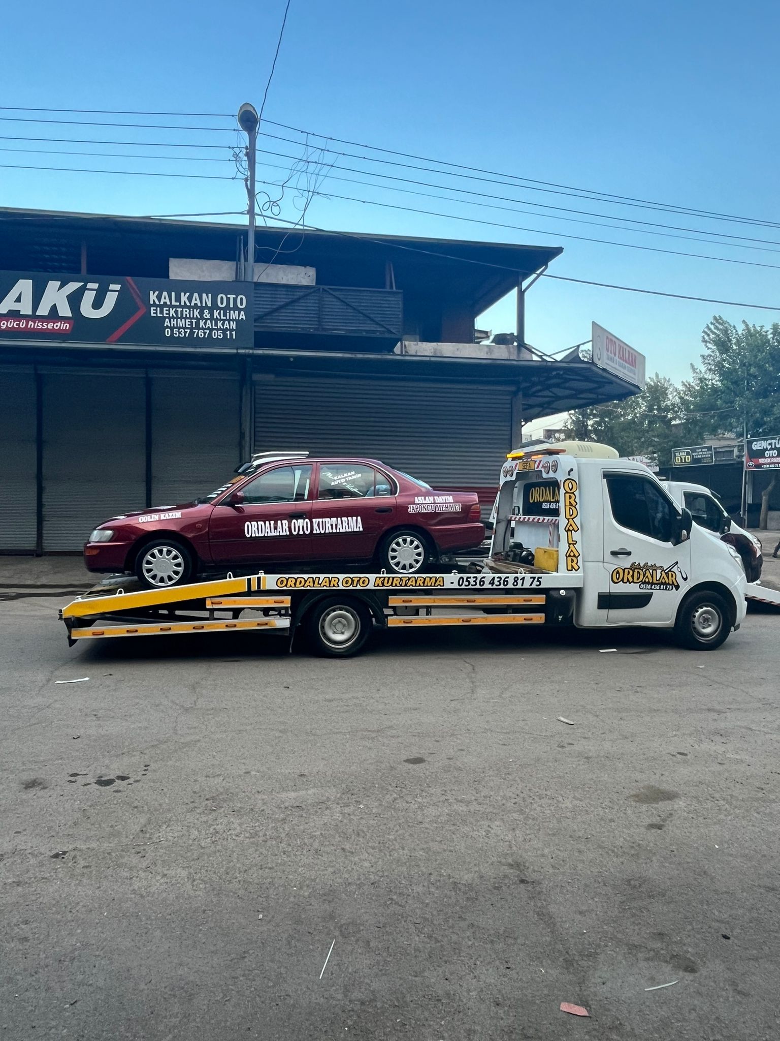 Kahramanmaraş merkezli oto kurtarma aracı
